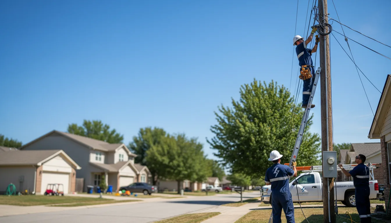 Residential electrician providing installation services in Henrietta, MO